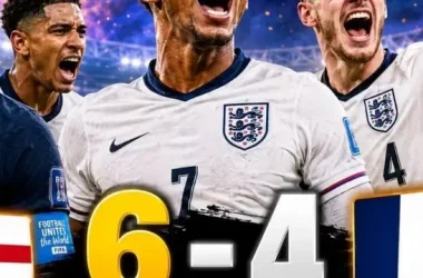 Dominasi Total Inggris! Prancis Tertinggal 4-0 di Babak Pertama